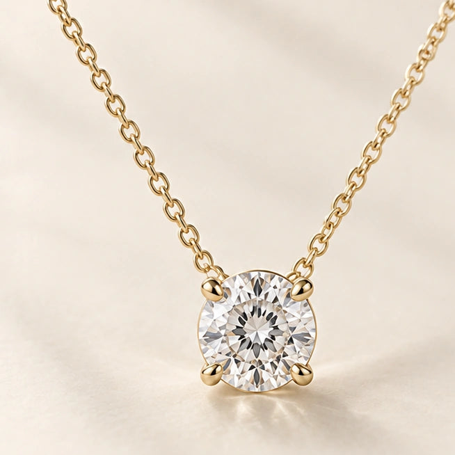 Round Solitaire Pendant