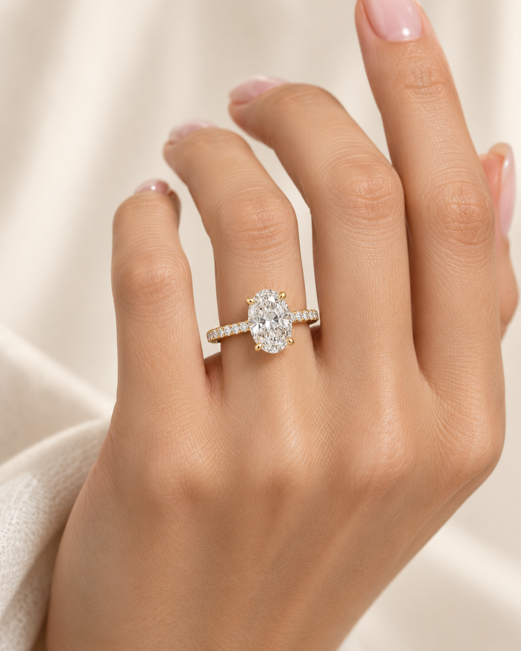 Oval Diamond Solitaire Engagement Ring