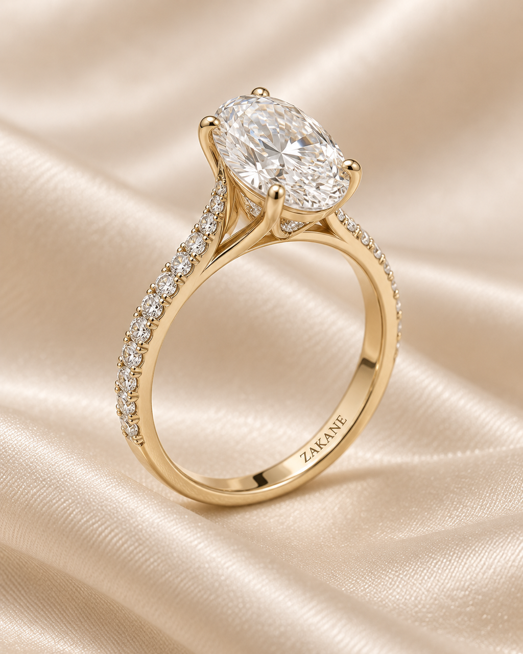 Oval Diamond Solitaire Engagement Ring