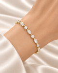 Alternating Marquise & Round Diamond Tennis Bracelet