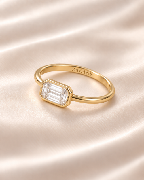 Emerald-Cut Bezel Solitaire Ring