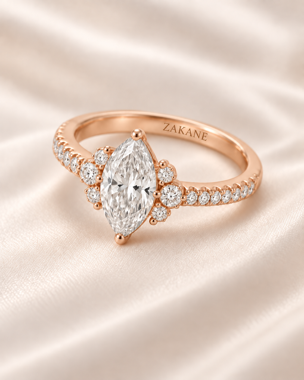 Marquise Diamond Cluster Ring