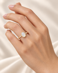 Mother Of Pearl & Diamond Accent Ring