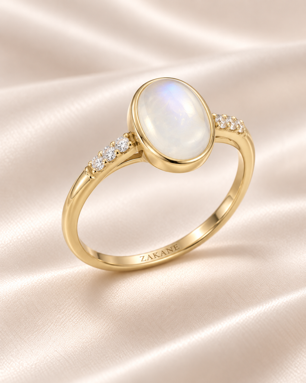 Mother Of Pearl & Diamond Accent Ring