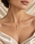 Double Marquise Lab-Grown Diamond Drop Necklace