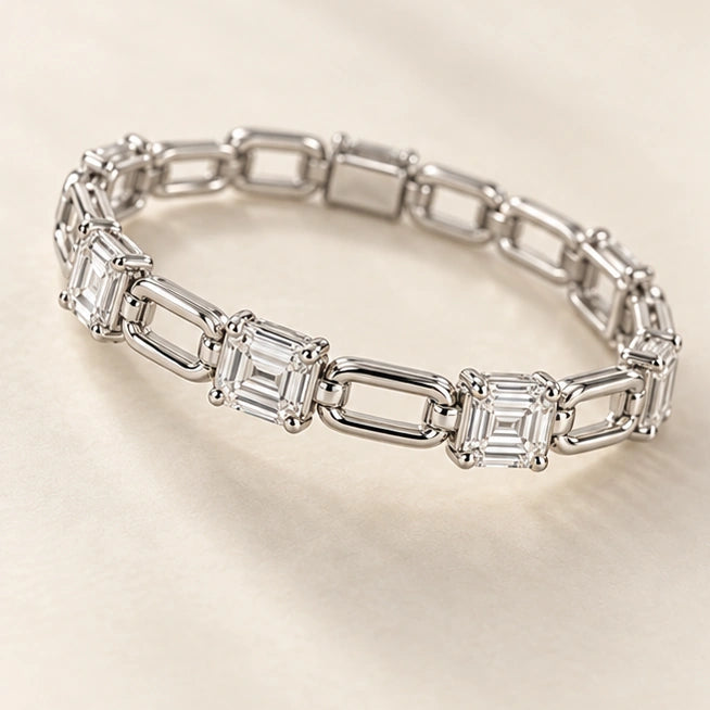 Step-Cut Link Bracelet